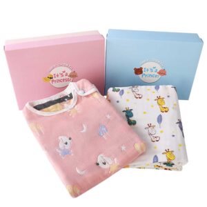 成長沐浴嬰兒禮盒｜寶寶防踢被＋浴巾實用組合｜北投之家