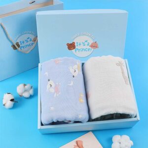 牛年寶寶如意禮盒｜浴巾＋包巾＋防踢被，送禮實用又喜氣｜北投之家