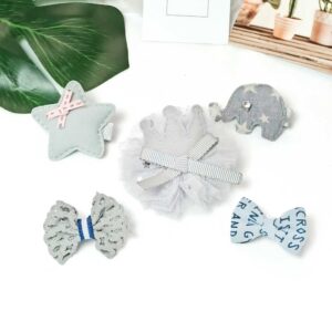 韓系嬰兒安全髮夾｜禮盒五入組，柔軟不傷肌膚的時尚選擇｜北投之家