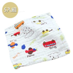 北投之家寶寶紗布巾｜六層紗親膚吸水，5入組日常清潔超實用