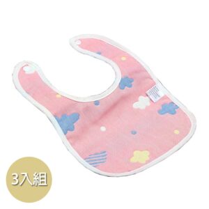 北投之家寶寶口水巾｜六層紗3入組，吸水快乾不怕口水疹