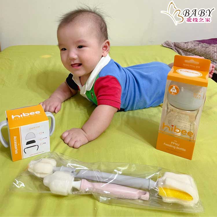 正韓Hibee奶瓶是100%韓國生產製造的嬰幼兒奶瓶，所有材料均通過安全檢驗認證台韓雙重檢定。媽咪最推PPSU安心材質，來自世界solvay大廠