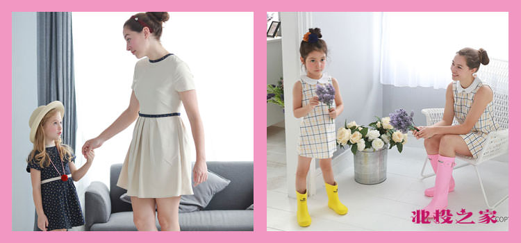 若喜歡媽媽與女兒穿著一樣的

也可選擇親子裝的母女洋裝品牌

美國設計的台灣親子裝品牌，還可依照媽咪們的喜好

選擇同色或撞色系的母女親子洋裝

北投之家母女洋裝